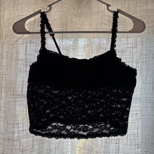 Aerie Black Lace Camisole Top